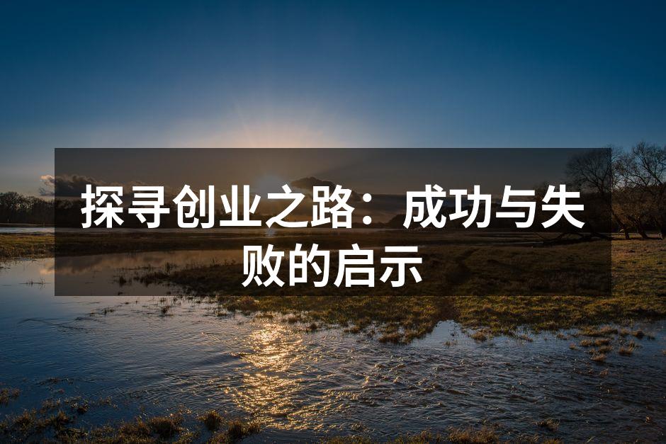 探寻创业之路：成功与失败的启示